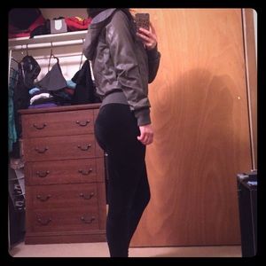 Gray forever 21 leather jacket